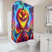 Rideaux De Douche Art citrouille (En situation)