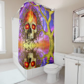 Rideaux De Douche Art crâne (En situation)