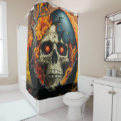 Rideaux De Douche Art crâne (En situation)