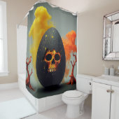 Rideaux De Douche Art crâne (En situation)