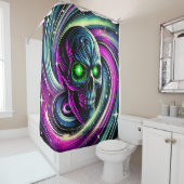 Rideaux De Douche Art crâne (En situation)