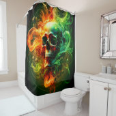 Rideaux De Douche Art crâne (En situation)