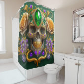 Rideaux De Douche Art crâne (En situation)