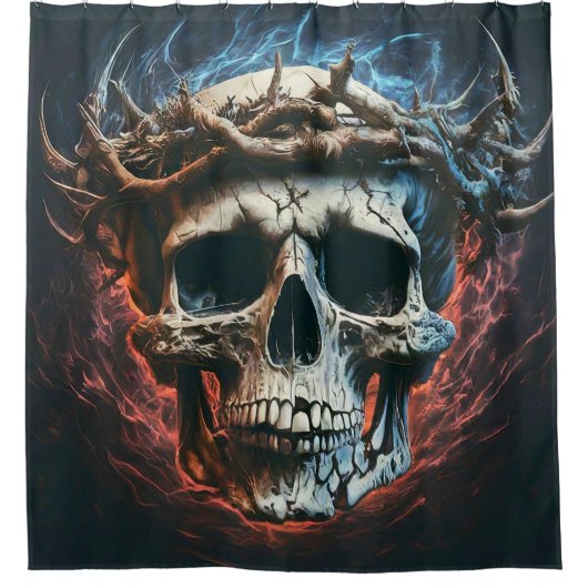 Rideaux De Douche Art crâne (Devant)
