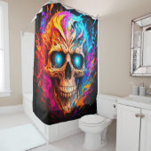 Rideaux De Douche Art crâne (En situation)