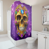Rideaux De Douche Art crâne (En situation)