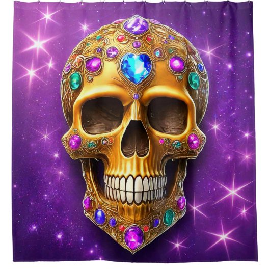Rideaux De Douche Art crâne (Devant)