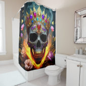 Rideaux De Douche Art crâne (En situation)