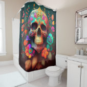 Rideaux De Douche Art crâne (En situation)