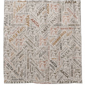 Rideaux De Douche Art de mot de chien d'Akita (Devant)