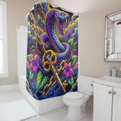 Rideaux De Douche Art de serpent (En situation)