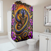Rideaux De Douche Art de serpent (En situation)