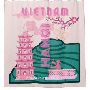 Rideaux De Douche Art de voyage au Vietnam