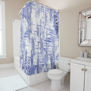 Rideaux De Douche Art Déco bleu