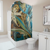 Rideaux De Douche Art Déco Cubiste Abstrait (En situation)