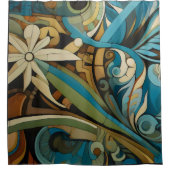 Rideaux De Douche Art Déco Cubiste Abstrait (Devant)