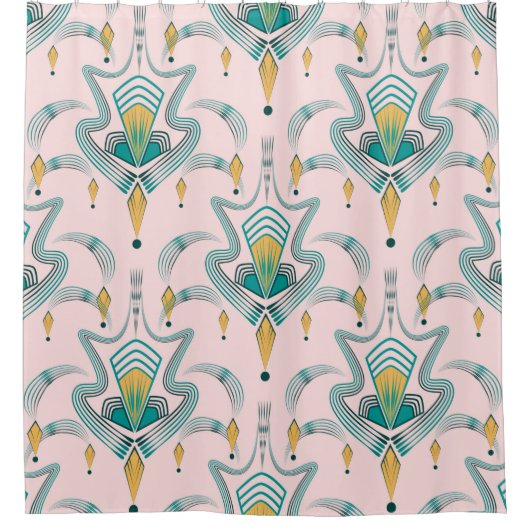Rideaux De Douche Art deco modern pattern graphic ornament. Abstract (Devant)