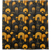 Rideaux De Douche Art déco noir et jaune (Devant)