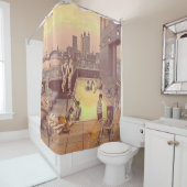 Rideaux De Douche Art Déco Rooftop Chillout (En situation)