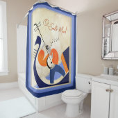 Rideaux De Douche Art Deco Singing Gondolier O Sole Mio (En situation)