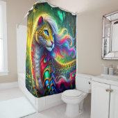 Rideaux De Douche Art des chats sauvages (En situation)