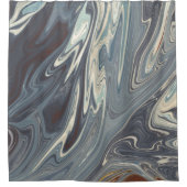 Rideaux De Douche Art des vagues tombées | Meilleure peinture abstra (Devant)