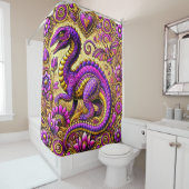 Rideaux De Douche Art Dinosaur (En situation)