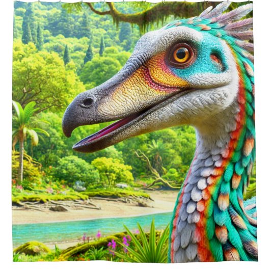 Rideaux De Douche Art Dinosaur (Devant)