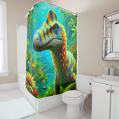 Rideaux De Douche Art Dinosaur (En situation)