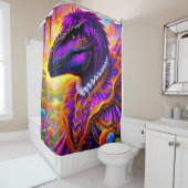 Rideaux De Douche Art Dinosaur (En situation)