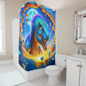 Rideaux De Douche Art Dinosaur (En situation)