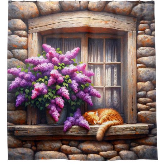 Rideaux De Douche Art du chat (Devant)