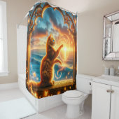 Rideaux De Douche Art du chat (En situation)