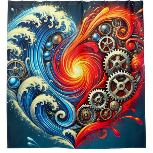 Rideaux De Douche Art du coeur (Devant)