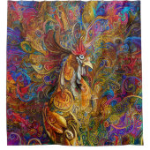 Rideaux De Douche Art du coq : Un chef-d'oeuvre plumé (Devant)