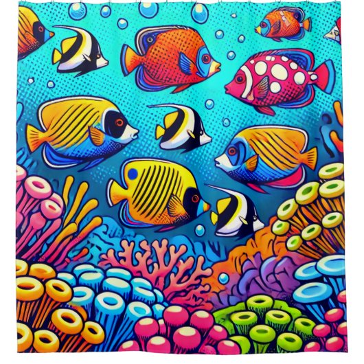 Rideaux De Douche Art du poisson (Devant)