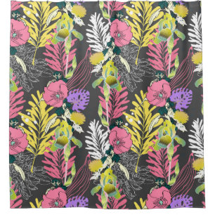 Rideaux De Douche Art Fleur Tropical : Motif original.