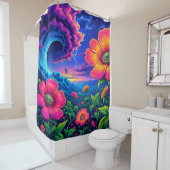 Rideaux De Douche Art floral (En situation)