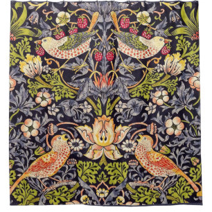 Rideaux De Douche Art floral Nouveau de voleur de fraise de William