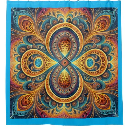 Rideaux De Douche Art fractal vibrant (Devant)