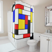 Rideaux De Douche Art géométrique Mondrian 2 (En situation)