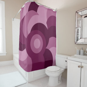 Rideaux De Douche Art géométrique rose violet moderne