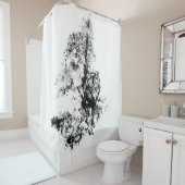 Rideaux De Douche Art graphique Loup gris faune nature animale (En situation)