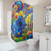 Rideaux De Douche Art guitare (En situation)