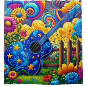 Rideaux De Douche Art guitare