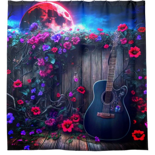 Rideaux De Douche Art guitare (Devant)