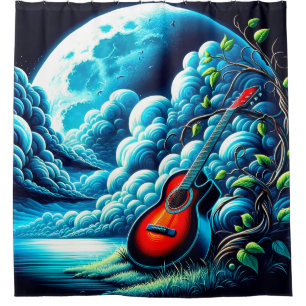 Rideaux De Douche Art guitare