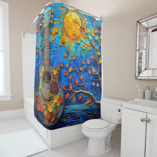 Rideaux De Douche Art guitare (En situation)