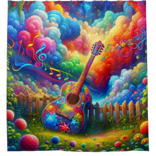 Rideaux De Douche Art guitare