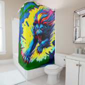 Rideaux De Douche Art Lion (En situation)